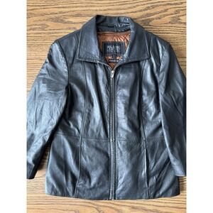 Vintage 80s/90s Black Leather Pelle Thinsulated Ultra Insulation Size L